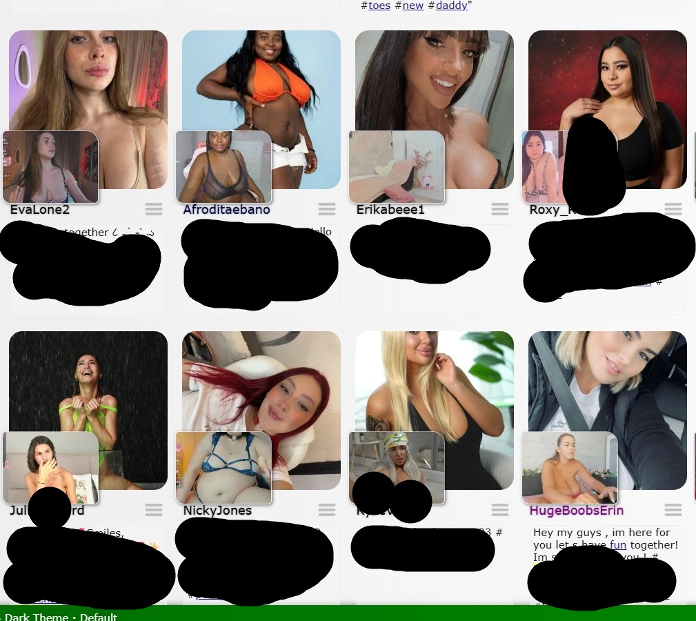 Busty MyFreeCams models collage